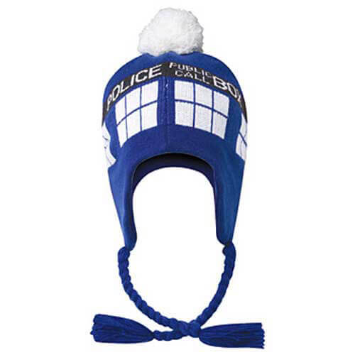 Officially Licensed Dr. Doctor Who Tardis Laplander Beanie 100% Acrylic Washable - Picture 2 of 3