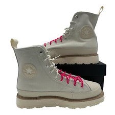 Botas Converse Chuck Taylor All Star Egret Forradas de Vellón Artesanales Talla W 9 M 7.5