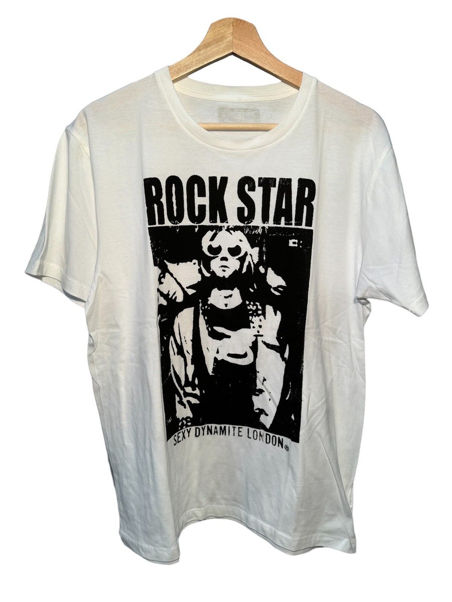 Sexy Dynamite London Rockstar T-Shirt Size M Kurt Cobain Jimi