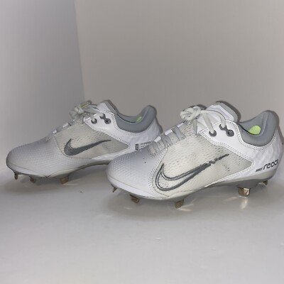 Nike Hyperdiamond 4 Women Size 9 Elite White Grey Softball Cleat (CZ5917-100)