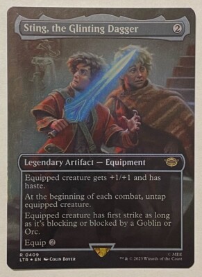 Sting, the Glinting Dagger Borderless Foil - Lord of the Rings LOTR MTG