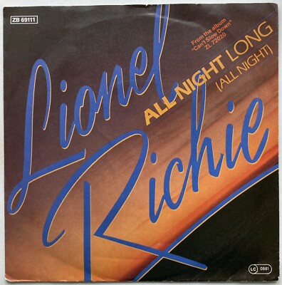 Lionel Richie - All Night long - 7'' near mint - diff Cover