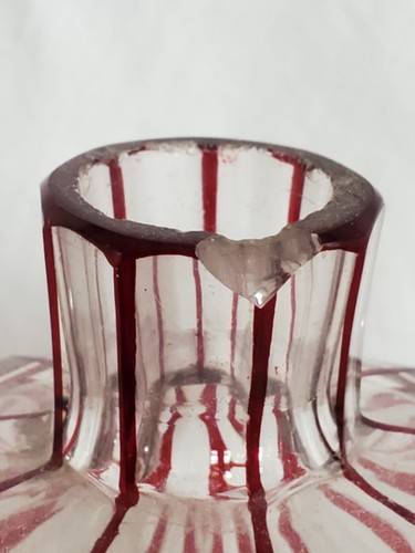 Bohemian Ruby Glas Spa Parfüm Flasche Dekanter Grand Tour Souvenir 5,5" Mängel - Bild 9 von 18