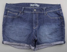 Women's 2015 Faded Glory Jean Shorts Cuffed Stretch Size 14  Waist 37 