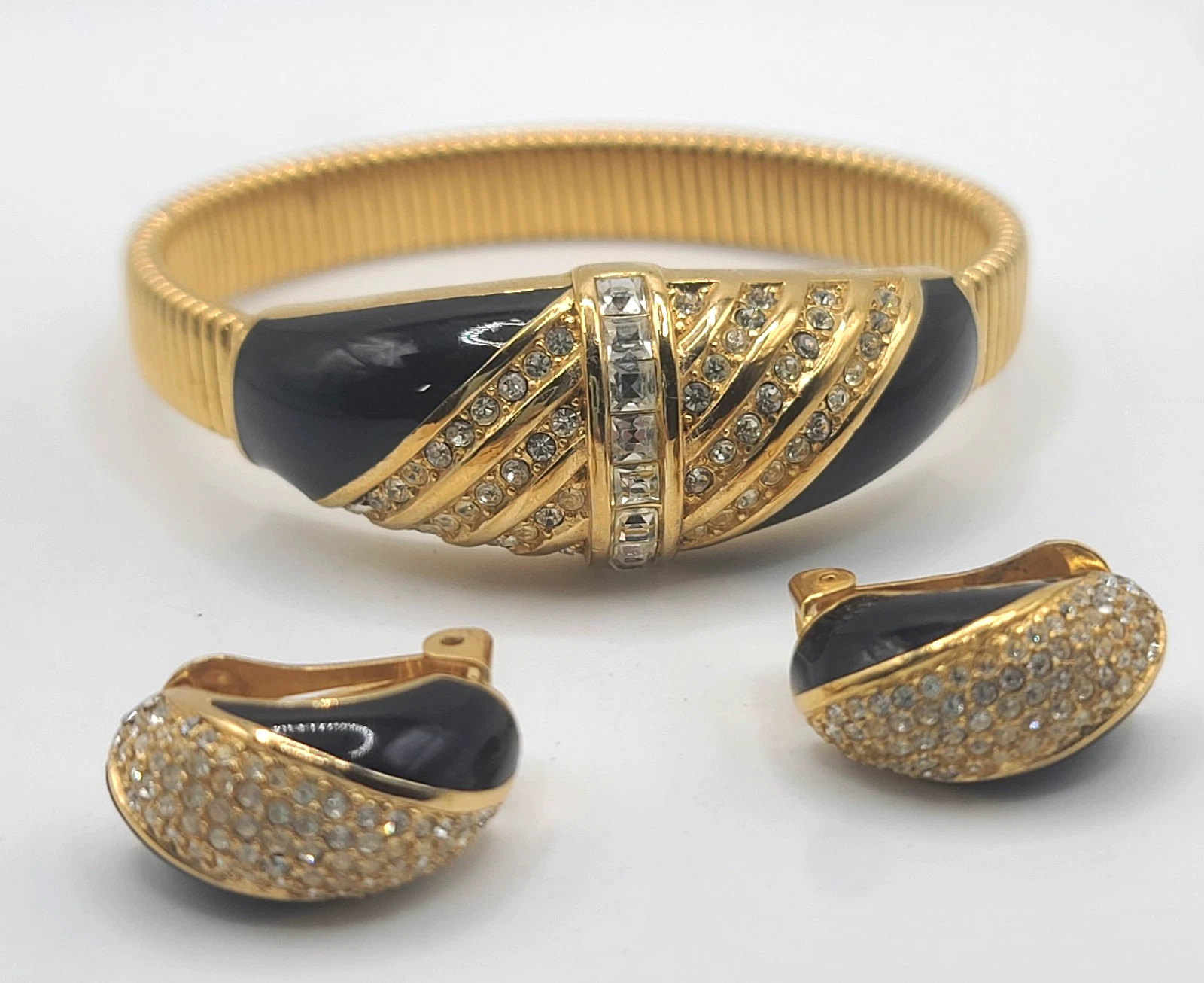 Lot de boucles d'oreilles bracelet Christian Dior vintage LIRE