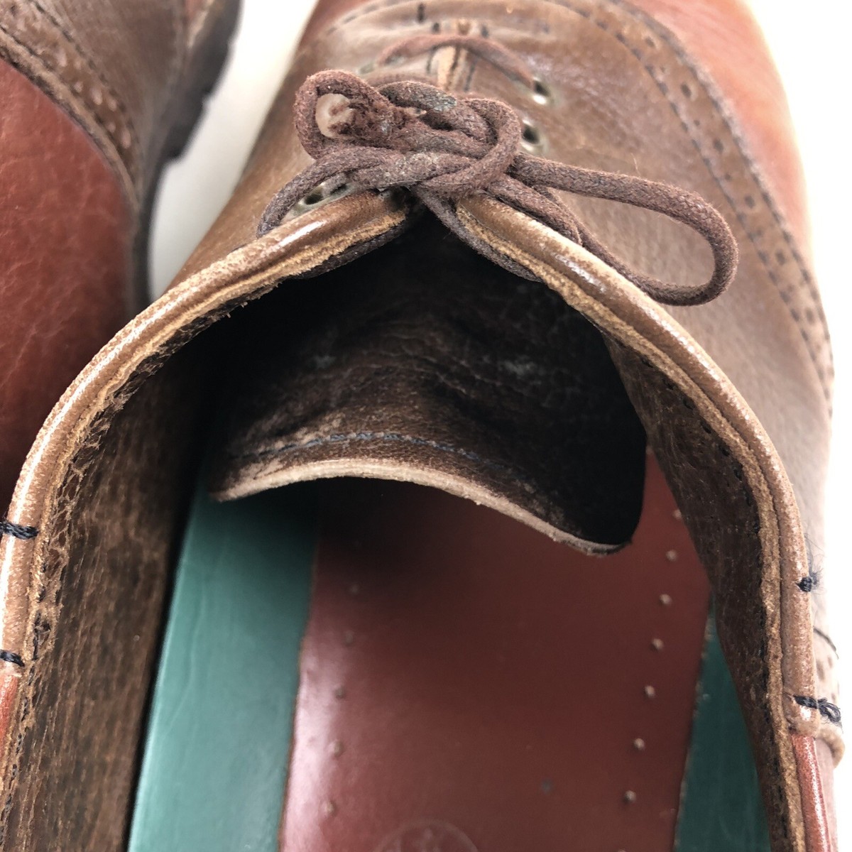 HS Trask Shoes Mens 11.5 N Brown Bison Leather Oxford Loafer  display picture 2