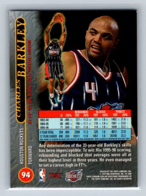 1996-97 Stadium Club Charles Barkley #94 Houston Rockets