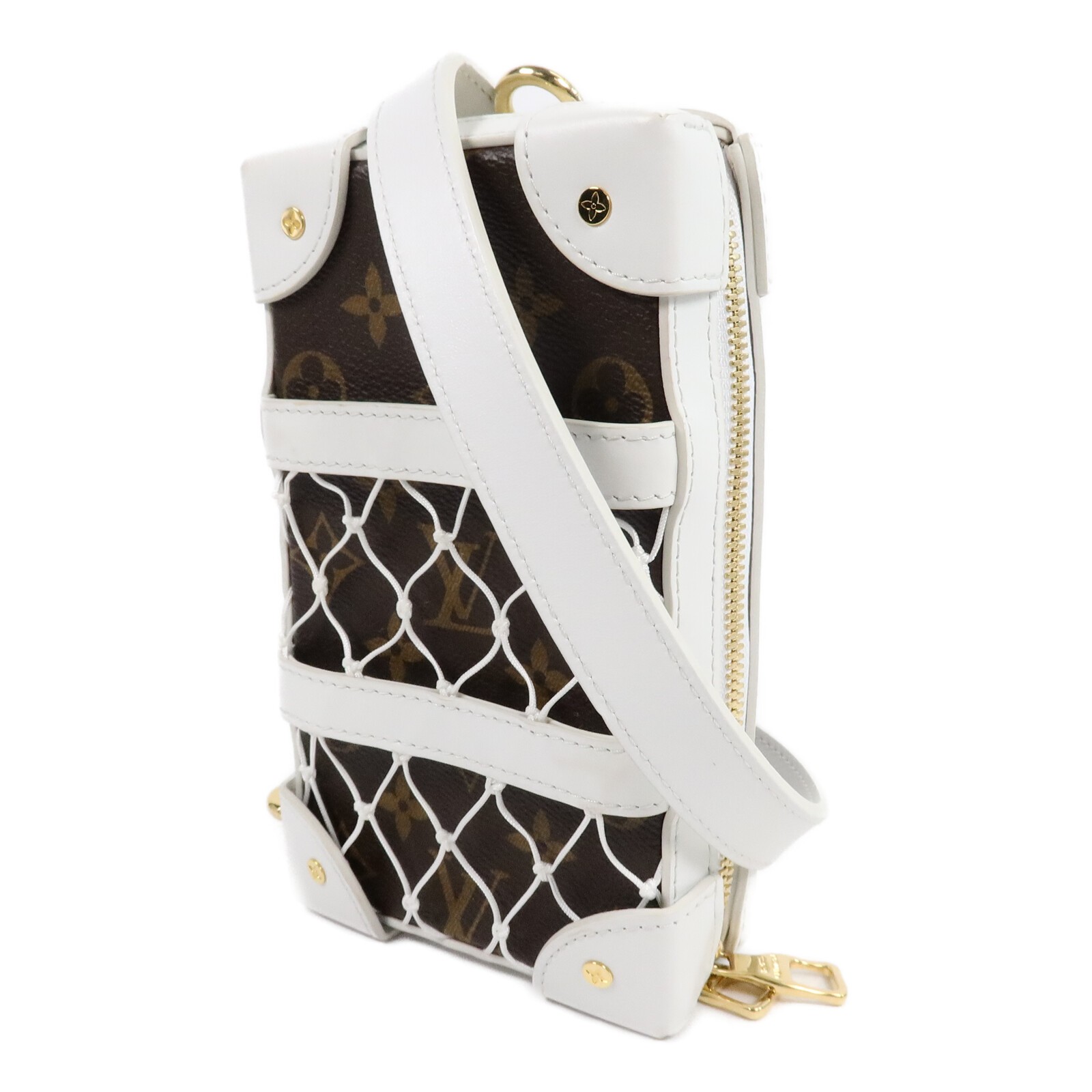 LOUIS VUITTON LV GHW LVxNBA Soft Trunk Shoulder Bag M80102 Monogram Brown/White — image 3