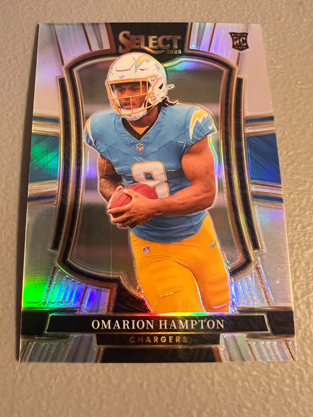 2025 Panini Select - Omarion Hampton ( Chargers ) Rookie RC Silver Prizm #102