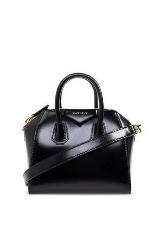 GIVENCHY Mini Antigona Black Shiny Leather Handbag New And Authentic