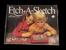 Vintage Etch A Sketch Boxed 1970  s Magic Screen Drawing Game