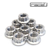 M10 X 1.25 Titan Bi Hex Flanschmutter 12-Kant Ti Ritzel GR5 Ducati 10Er-Set