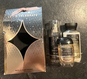Bath & Body Works INTO THE NIGHT Gift Set - Sanitizer, Body Spray, Body Lotion