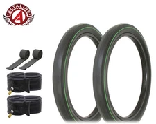 Alta Bike Tires 20 x 2.125 Black Green Line R-4| (48mm) Valve Tubes & Strips