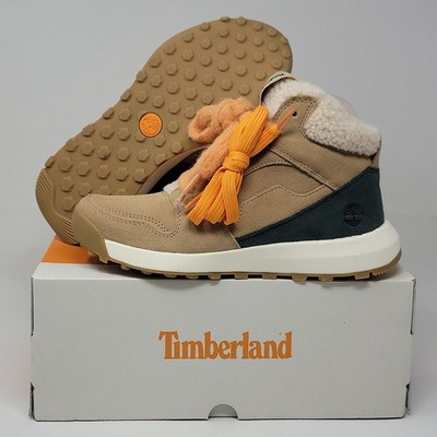 Timber land ブラウン Timberland Retro Swift High Top Sneaker Beige Suede Women Size 11