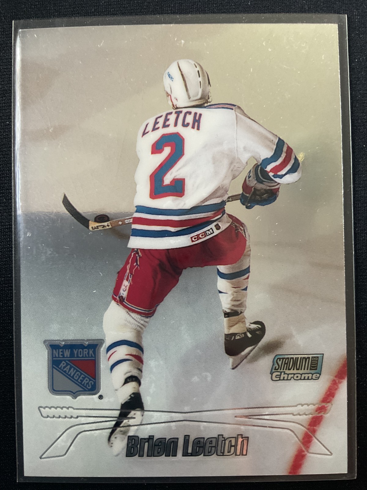 Brian Leetch 1999-2000 Topps Stadium Club Chrome Card #11