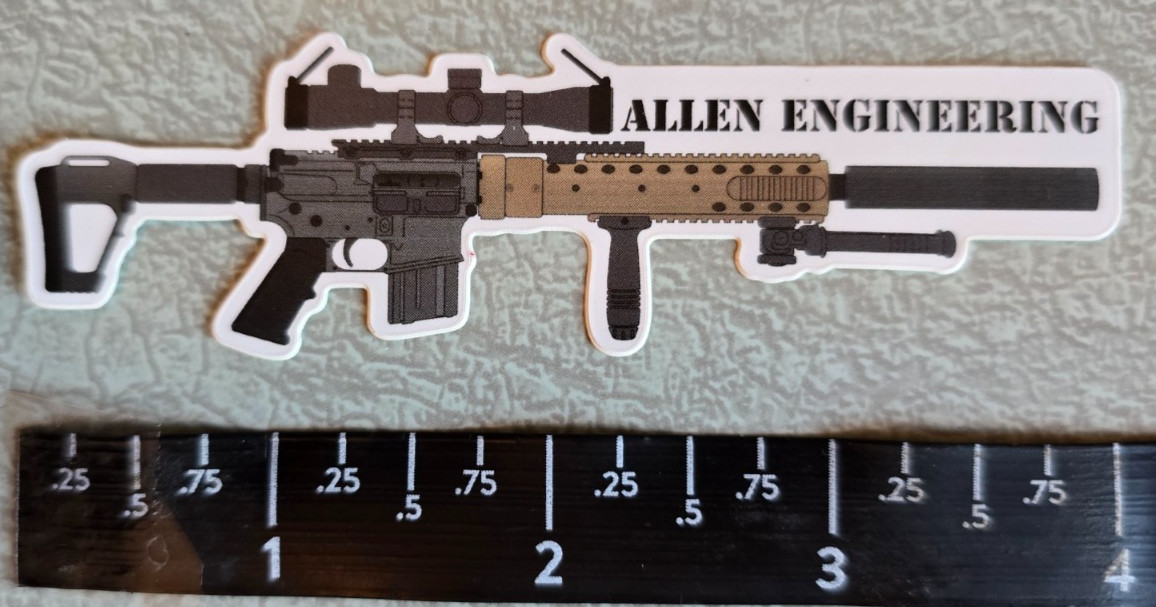 Allen Engineering Rifle AR-15 Gun Firearms Vinyl Decal Sticker Shot Show