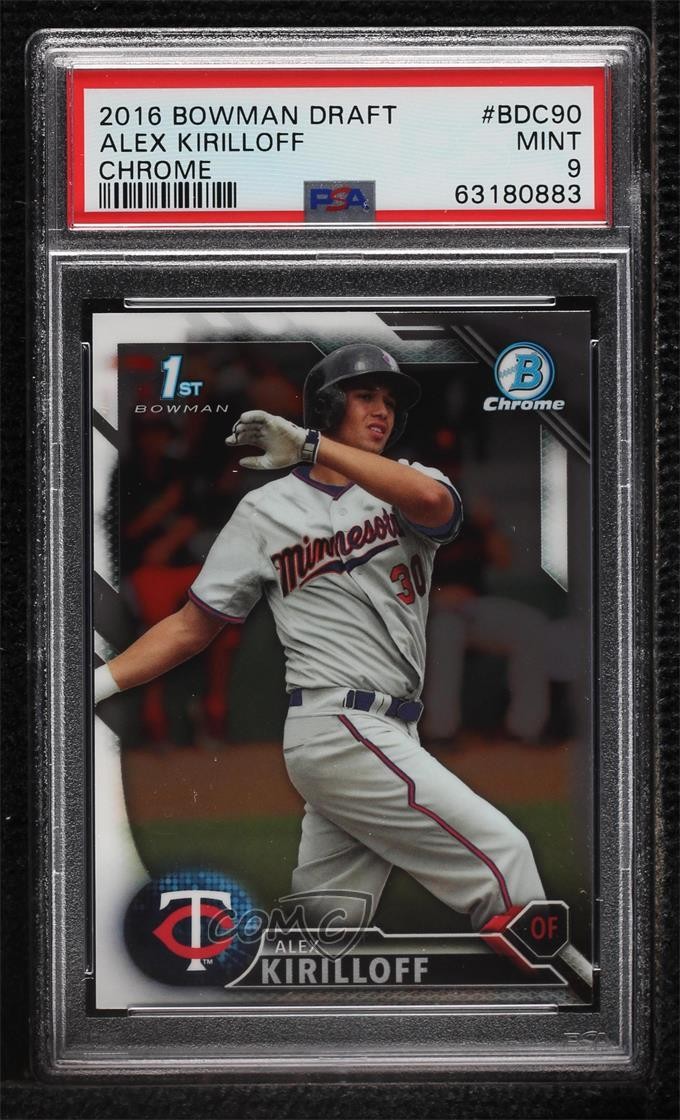 2016 Bowman Draft Chrome Draft Picks Alex Kirilloff #BDC-90 PSA 9 MINT 0s55