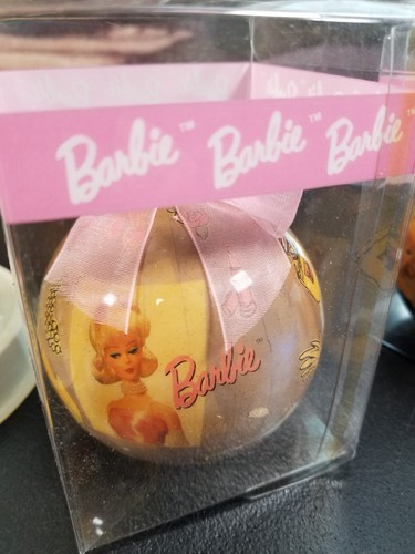 Barbie Ornamento Set 6 Palline Vintage con Scatole Anni 90 Mattel Holiday Decor - Foto 3 di 7