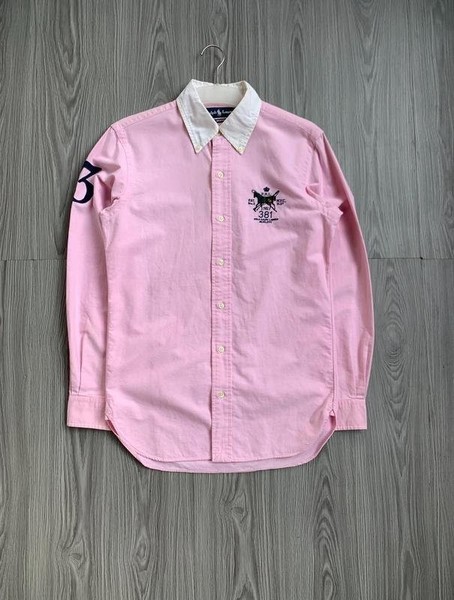 Men Polo Ralph Lauren Shirt Pink Cotton 38 / M / #CISU
