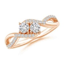 White Topaz Gemstone Anniversary Solitaire with Accents Ring 925 Silver