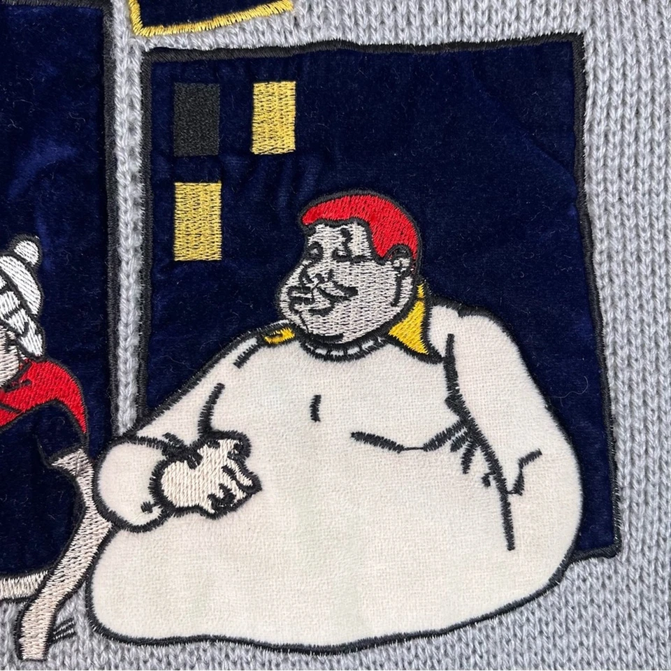 Vintage 90's Rare Fubu Platinum Fat Albert Sweater Mens 1X Junkyard Gang Velvet - Image 4 of 4