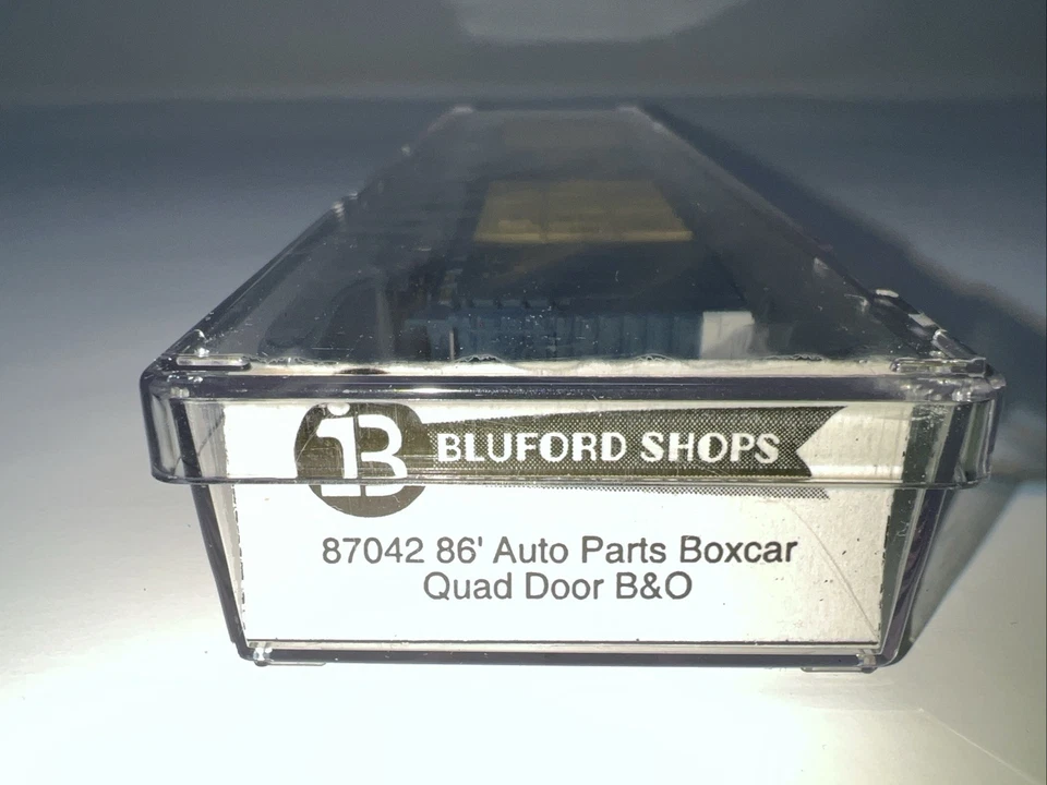 Bluford Shops N Scale  B&O 86' Quad Door Auto Parts Boxcar 87042  # 492063 - Image 2 of 4
