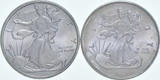 Lot of (2) 1/4 Troy Oz .999 Fine Silver Rounds American Silver Eagle