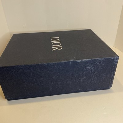 Christian Dior Blue Gift Shoe Box Only Black Laces Tissue Paper