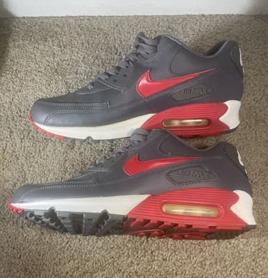Nike Air Max 90 Essential Men's Size 9 Dark Grey/University Red