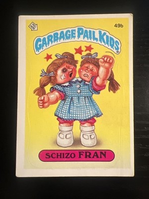 1985 Topps Garbage Pail Kids Series 2 #49b Schizo Fran Matte Back GPK
