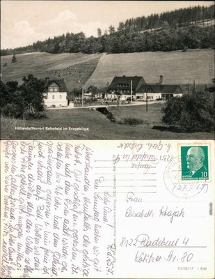 Rehefeld-Fence House-Altenberg (Erzgebirge) Houses, Pasture, Landscape 1965