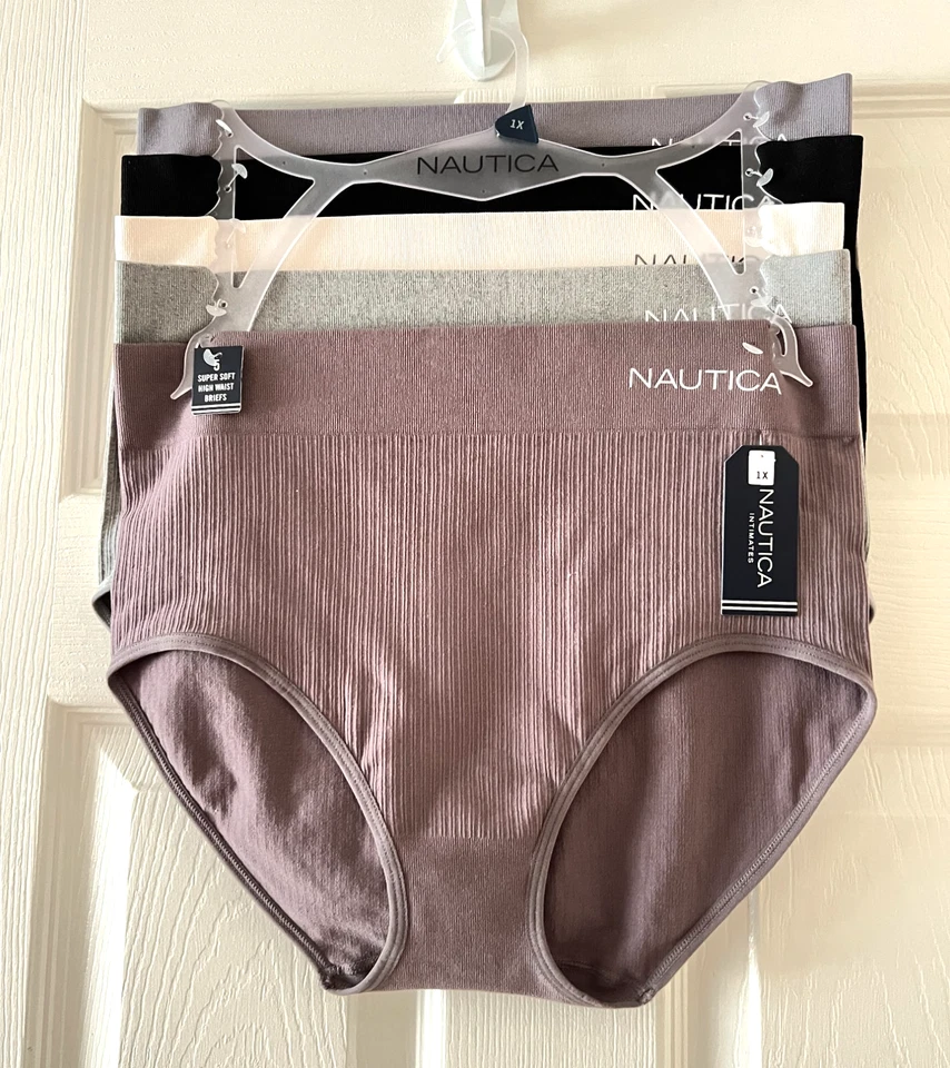 5 pares 1X,2X,3X Nautica NT9948 Nylon Calzoncillos Ropa Interior Bragas Ajuste Elástico Acanalado Foto 2 de 4