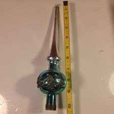Vintage Mercury Glass Two Indent Christmas Sp...
