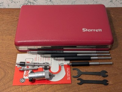 STARRETT ID INSIDE MICROMETER NO 124A w/ CASE - LOT2