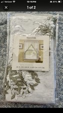 NWT Pair of Macrame Swag Curtains Bristol 58 x 38 White Green Fall Colors