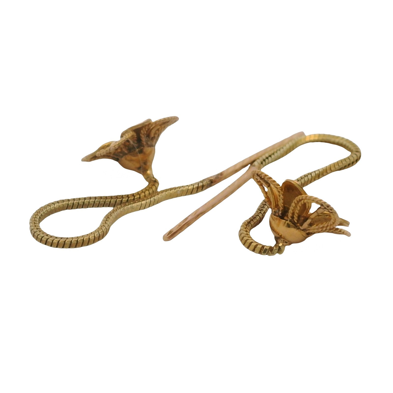 Solid 18kt Yellow Gold Floral Threader Flower 9.4… - image 8