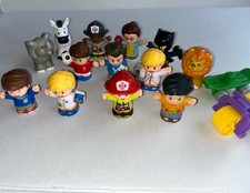 Fisher Price Little People Lot Lion Elephant Zebra Figures Lot Of 15