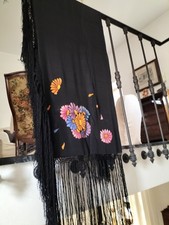 Bellissimo Scialle da Pianoforte in Seta, Anni '20 del secolo scorso.