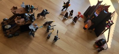 Novelmore set 70391 Katapultfestung und Burnham Raiders set 70539 Feuerruine