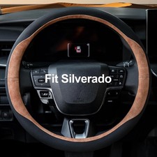 Customized Auto Car Steering Wheel Cover for Chevy Silverado 1500 1999-2026 Brow