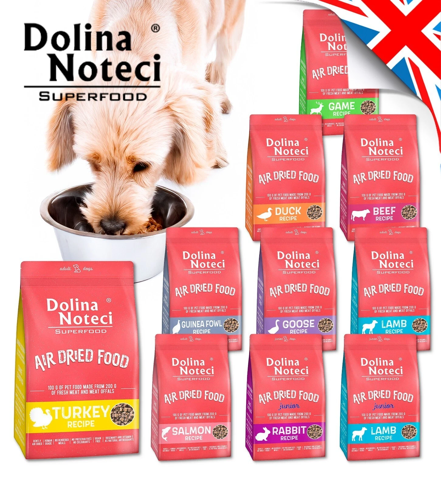 SUPERFOOD Non Allergic Healthy Nutritious AIR DRIED Dog FOOD / 1kg 5kg / DOLINA
Opens in a new windo
