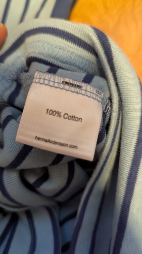 Hanna Andersson 100 cm US 4 dress Blue White Stripes Classic Day Play Style - Picture 4 of 4