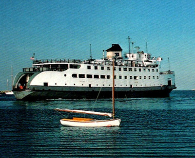 Vintage Continental Postcard Martha's Vineyard Ferry Cape Cod Massachusetts MA
