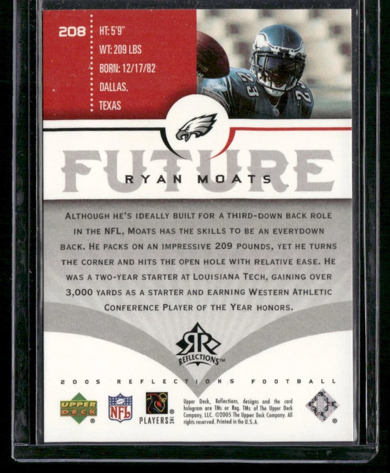 2005 Upper Deck Reflections #208 Ryan Moats #/699 - Image 2 of 2