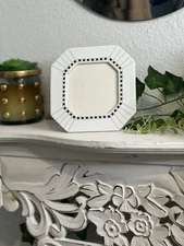 Octagon Luxury White Detailed Photo Frame 5”x5”