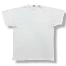 Vintage BVD Blank Single Stitch White T-Shirt Farmer Grunge Men’s Size XL USA