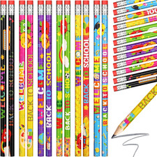 60 Pcs Welcome Back to School Pencils Bulk, Inspirational Pattern