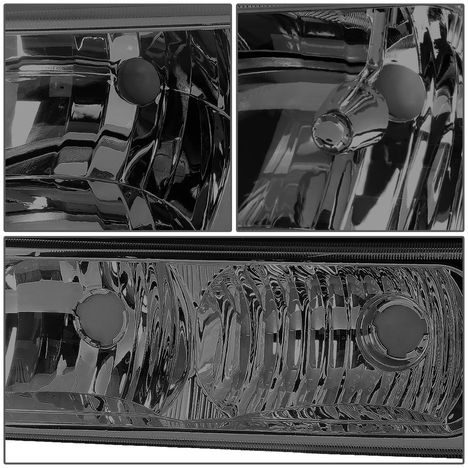 FARO AHUMADO + PARACHOQUES TRANSPARENTE + JUEGO DE LUCES TRASERAS LED NEGRAS PARA 03-07 CHEVY SILVERADO Foto 4 de 4