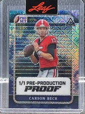 Carson Beck 2023 Leaf Pro Set Metal Air Mojo 1/1 Proof NFL Draft